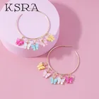 KSRA 2020 Новые горячие продажи Висячие серьги-Бабочки модные цвета пять бабочек серьги для женщин ювелирные изделия в подарок