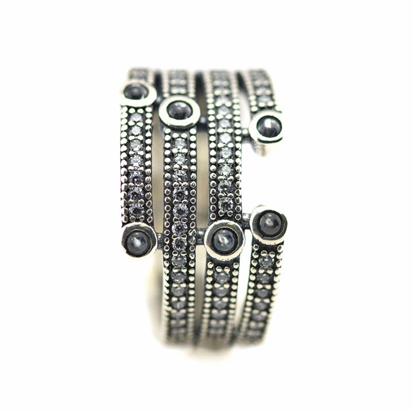 

Shimmering Ocean Rings for Women & Men Frosty Mint & Clear CZ Silver 925 Jewelry Crystal Women Rings Jewellery Fashion Accessory