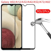 9d protective tempered glass for samsung a02 a02s a12 a32 a42 a52 a72 5g a82 screen protector on galaxy a 12 32 42 52 72 12a 52a