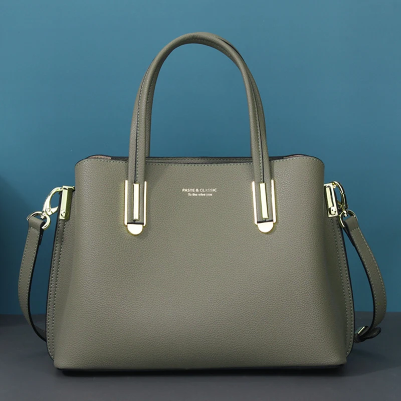 

Top Genuine Leather Women's Messenger Bags High-grade Cowhide Lady Crossbody Bag Female Brand Designer Shoulder bags Tote 2021