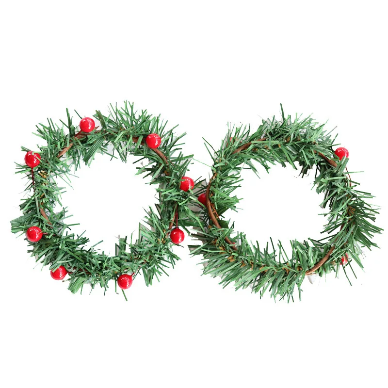 Искусственный цветок Красная рождественская ягода и сосновый конус с Холли