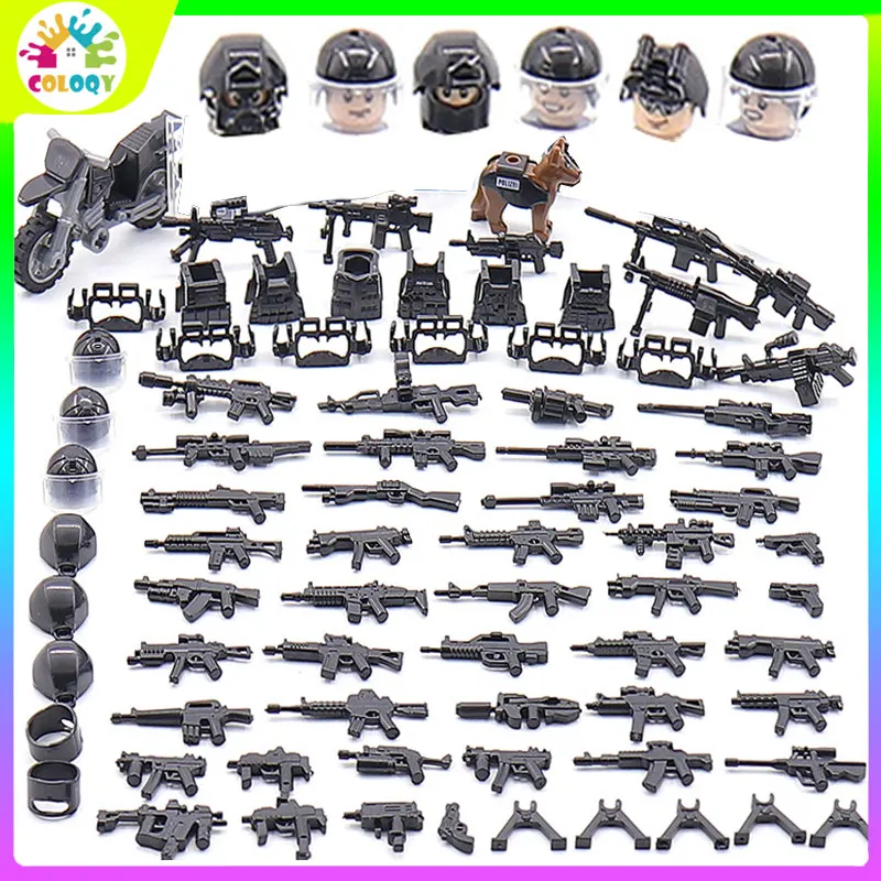 NEW Building Bricks Toys Police SWAT Flying Tigers Special Forces Gun Weapon Accessories Boys Educational Toys Birthday Gifts