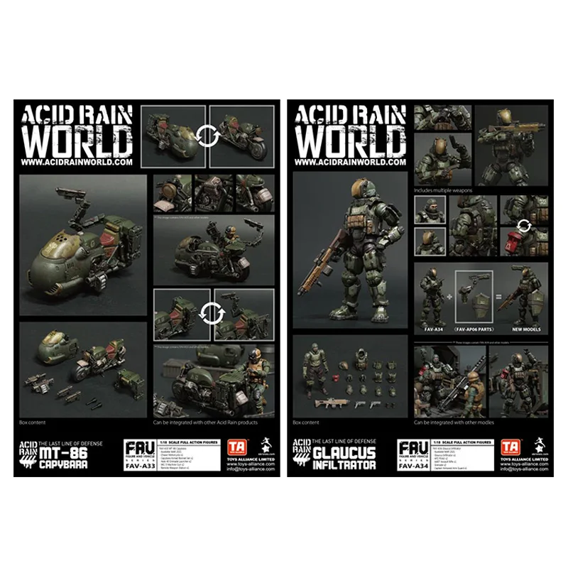 Кислотный дождь войны 3 75 дюймов 1:18 FAV-A33 зеленый капибара FAV-A34 шпионский экшн Figureals