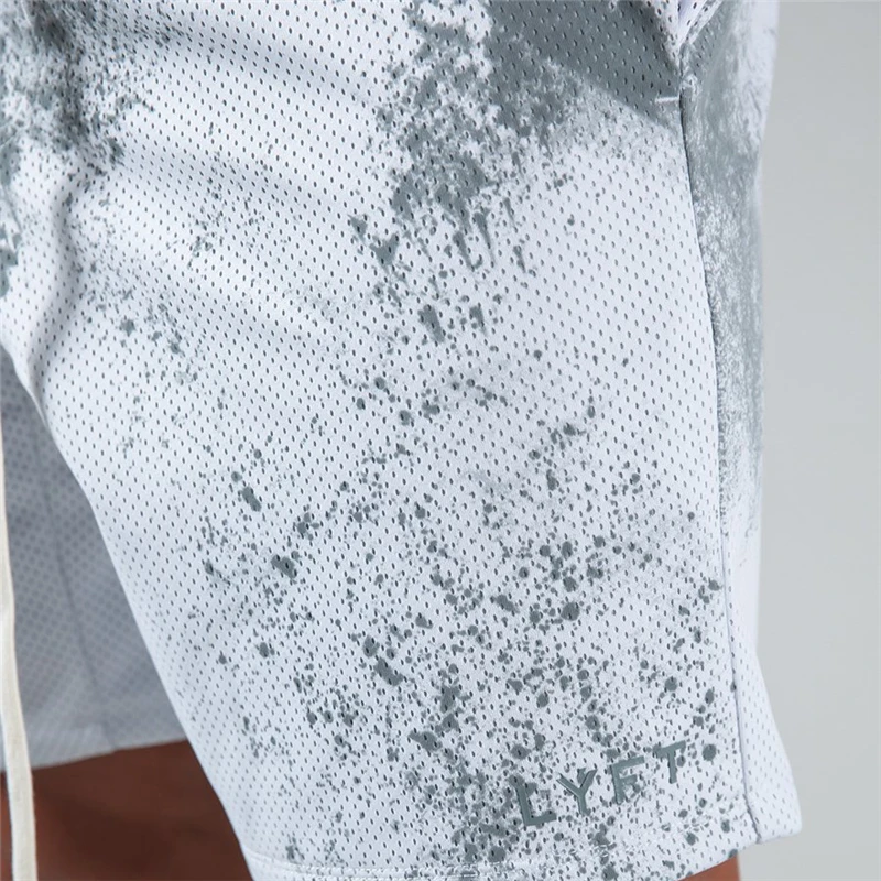 Шорты мужские сетчатые для бега и фитнеса повседневные дышащие спортивные