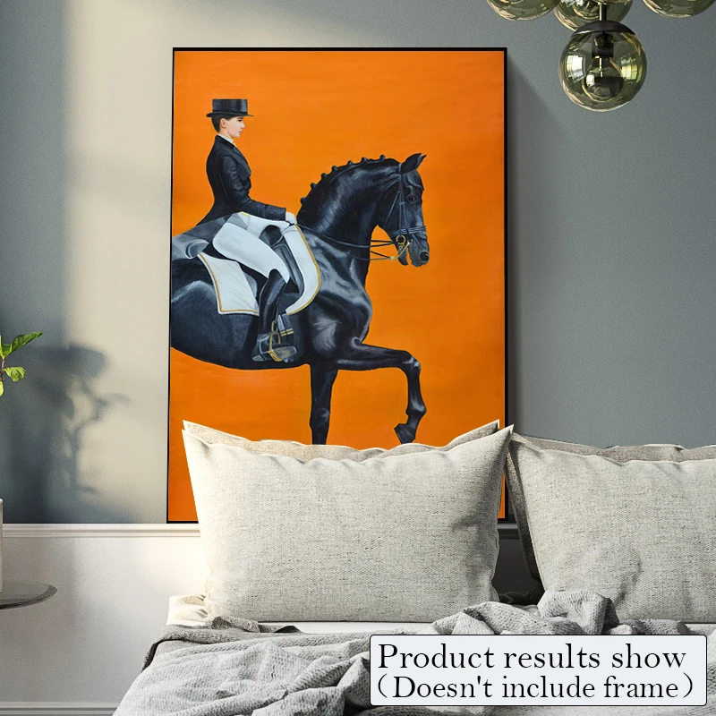 Современная живопись на холсте с изображением лошади плакаты принты Quadros Wall Art