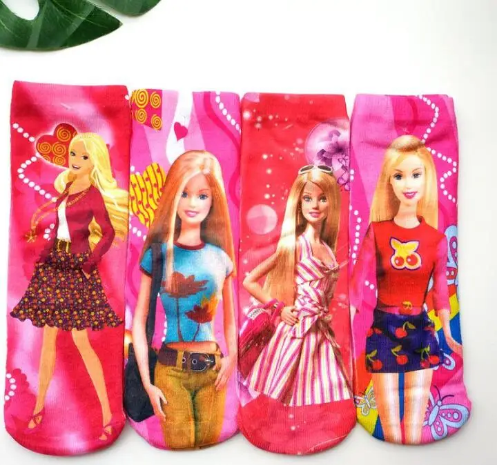 Мультяшные дизайнерские детские носки средней длины Холодное сердце Эльза Анна