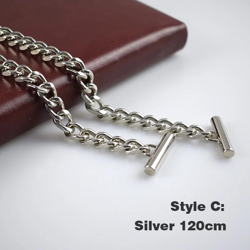 Meetee 120cm Handbag Metal Chains Bags Shoulder Strap Purse Handles with Buckles Bag Replacement Parts Accessories | Дом и сад