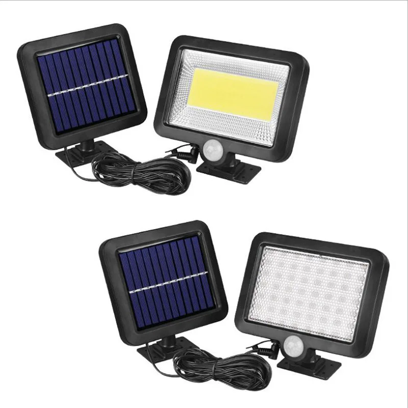 3 режима 56/100LED COB солнечный светильник наружный датчик движения настенный