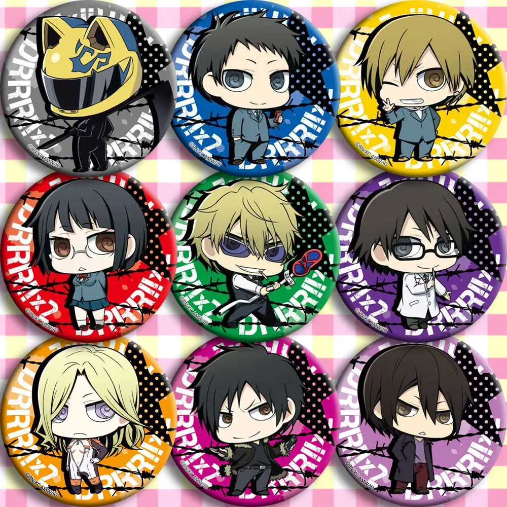 Brdwn DuRaRaRa Celty Sturluson Heiwajima Shizuo oriхара Izaya Kadota Kyouhei Ryugamine Mikado Karisawa Erika значок Косплея |
