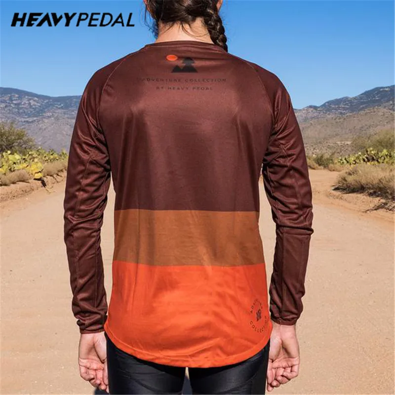 Футболка мужская свободного кроя Джерси с длинным рукавом для езды на