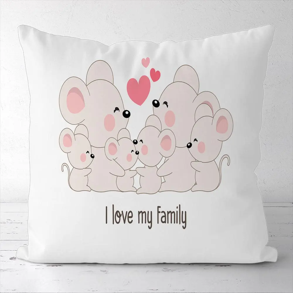 

CustomThe Panda Rabbit Square Pillowcases Pillow Cover Decor for Sofa Bed Room Cushion Case 45X45CM(One Side)21-0829-66