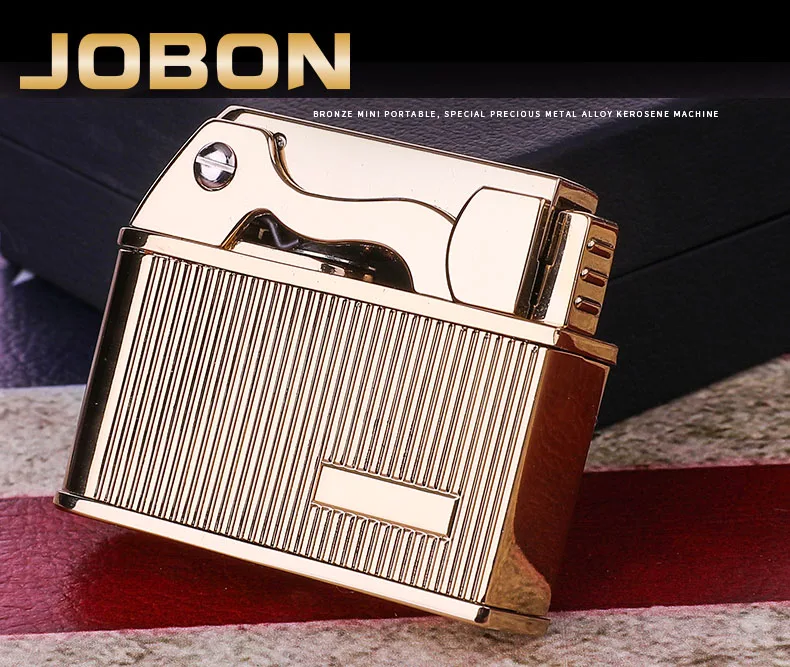 Jobon старое керосиновое зажигалка, металлическая зажигалка с абразивным кругом, нестандартная зажигалка, зажигалка с открытым пламенем, мужской подарок для курения