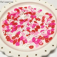 100g polymer clay lips shape slices addition for nail art slime charm filler for diy slime accessories supplies decoration toy