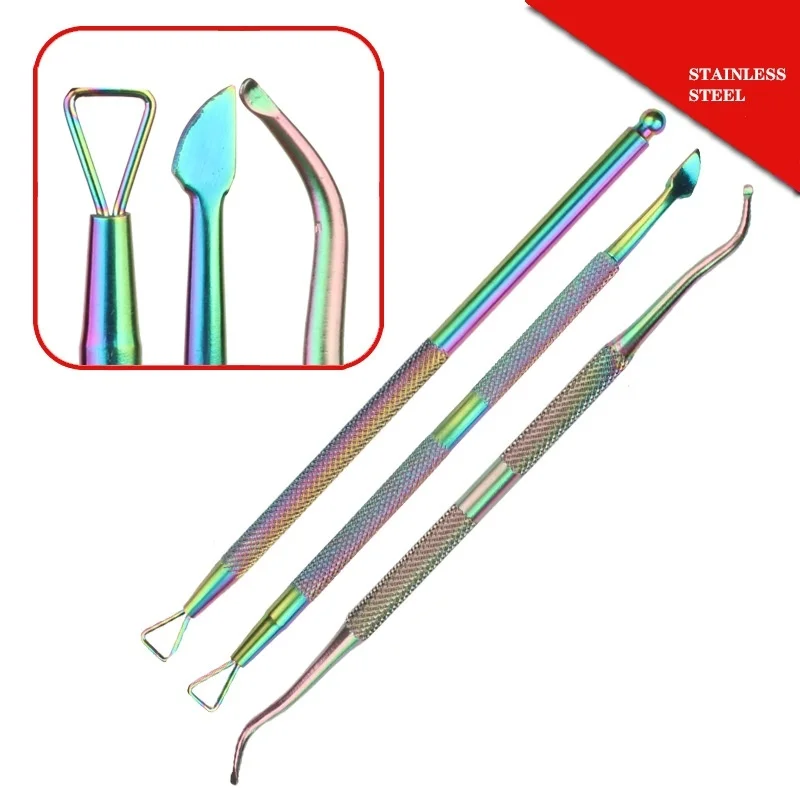 1 шт. розовое золото разноцветные переливающиеся туфли двухсторонний инструмент