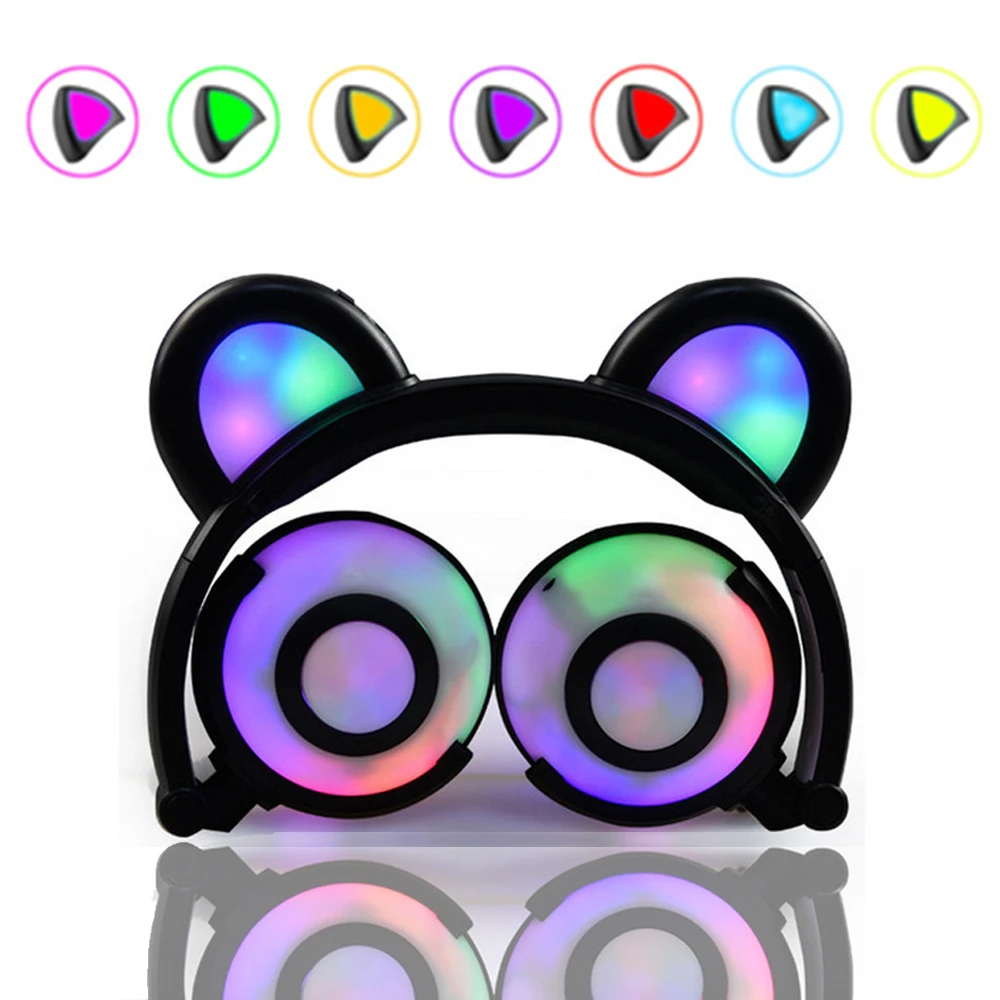 Norns кошачьи наушники светодиодный мигающая светящаяся гарнитура игровые для