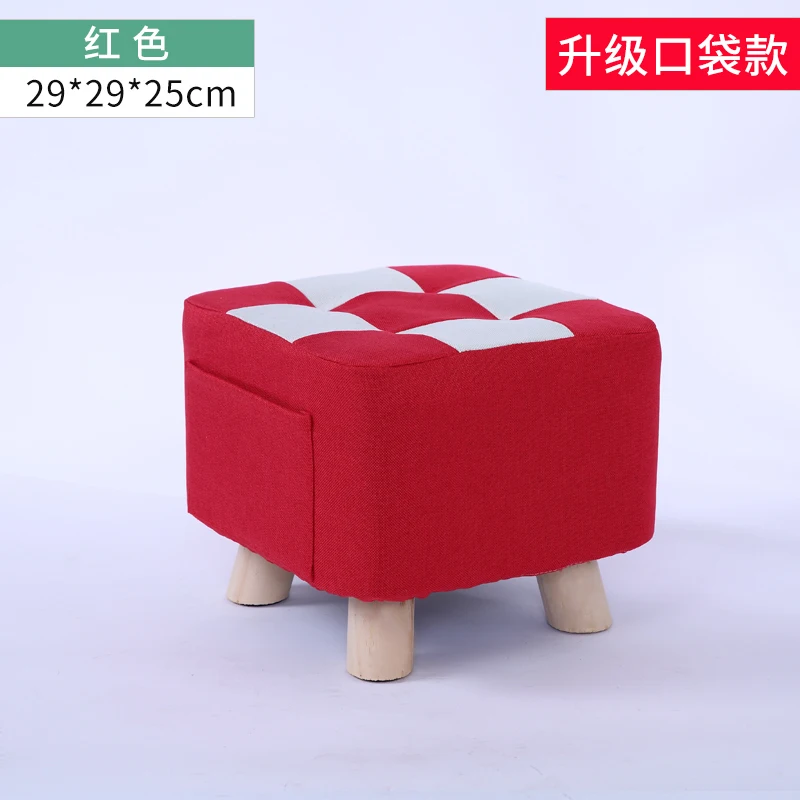 Скандинавская мебель обувь из цельного дерева скамейка Простой низкий табурет