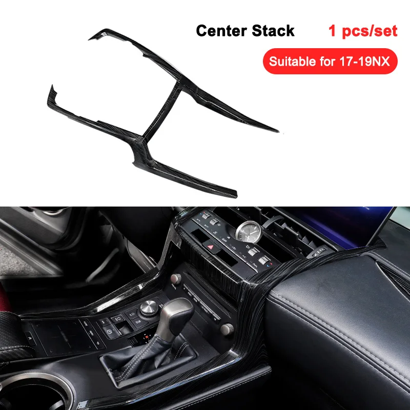 Dashboard Frame Pane QHCP Автомобильная крышка переключения передач стеклоподъемник переключатель наклейка задняя воздушная розетка рамка панель передач внутреннее украшение для Lexus NX - Название цвета: Dashboard Frame Pane