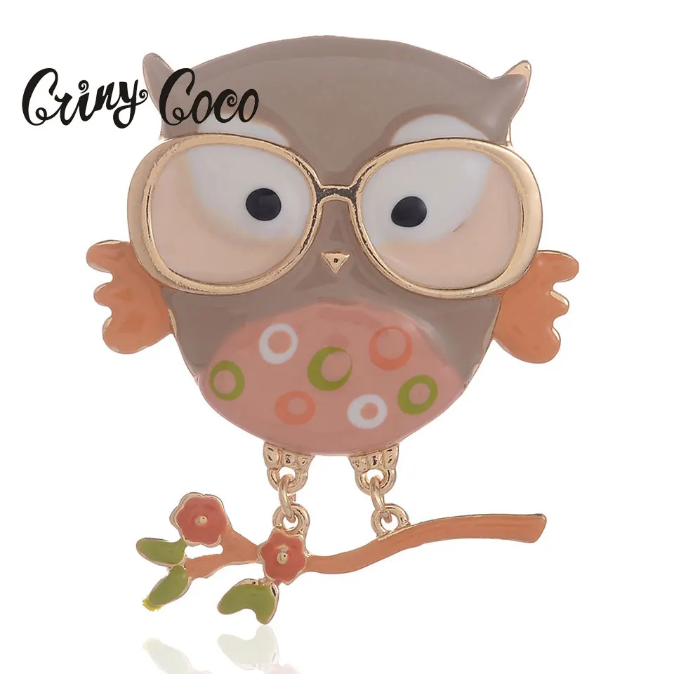 Cring Coco горячая Распродажа модная Серебристая Сова на булавке Мультяшные животные