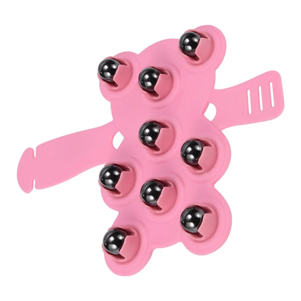

Body Massage Glove Cute Shaped Massager Rollers Ball Metal Rolling Ball Massage Back Leg Hand Massager Glove Health Care Tools