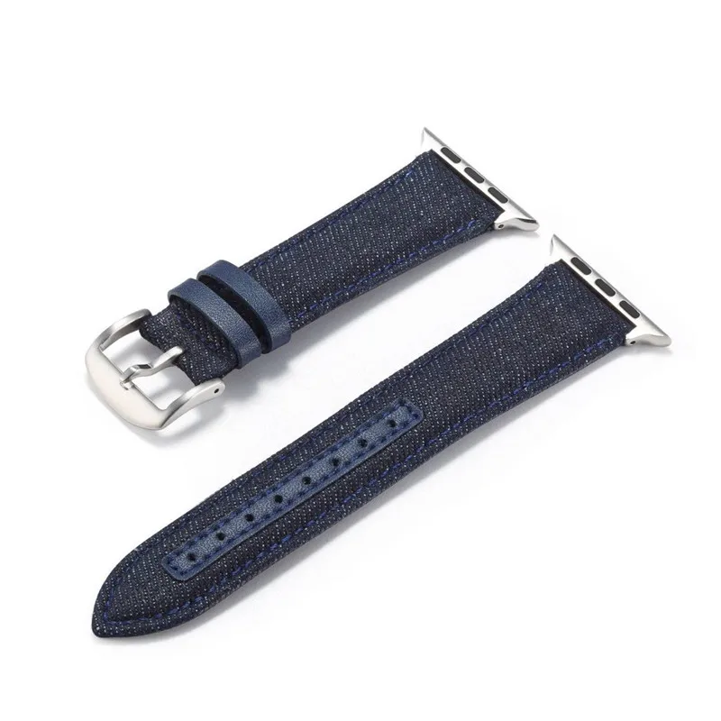 Leather Loop Strap For Apple Watch Band 4 IWatch5 44mm 40mm 3 2 1 Jean Series 42mm 38mm Accessories | Наручные часы