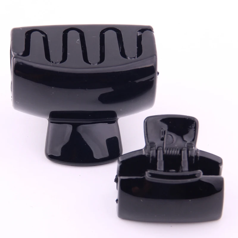 6 шт. мини Когти для волос женщин твердые черные крабы бахрома Haipin маленький