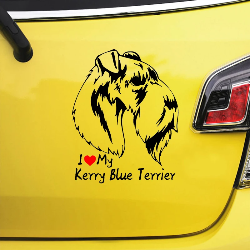 наклейки на авто Керри-блю-терьер наклейка черная виниловая водостойкая
