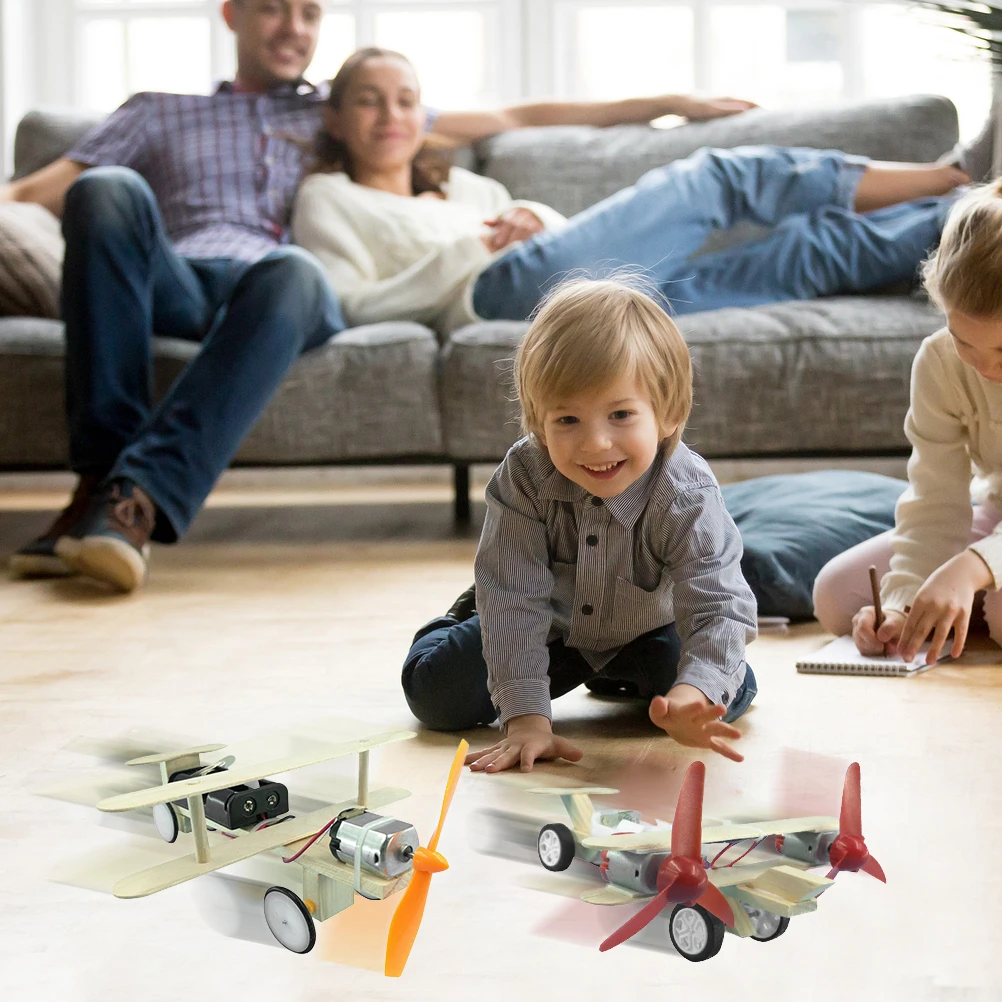 

Boy Assemble Electric Toy DIY Handmade Electric Toy Taxiing Plane Model Toy Blocks Educational Experiment Toys Xmas Gifts