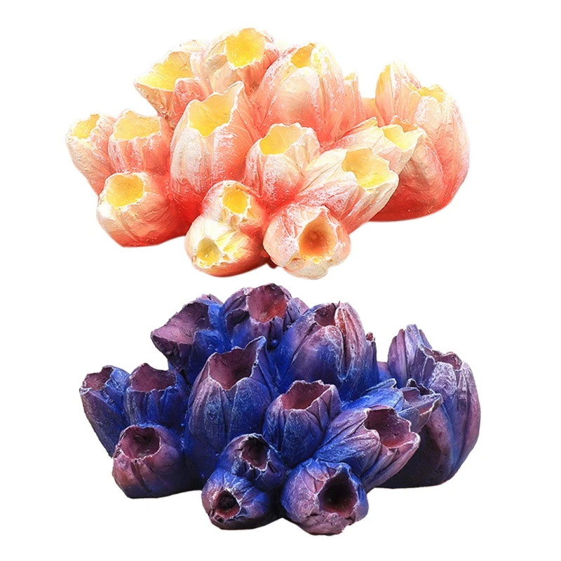 Красочный полимерный аквариум Искусственные коралловые рифовые украшения бета