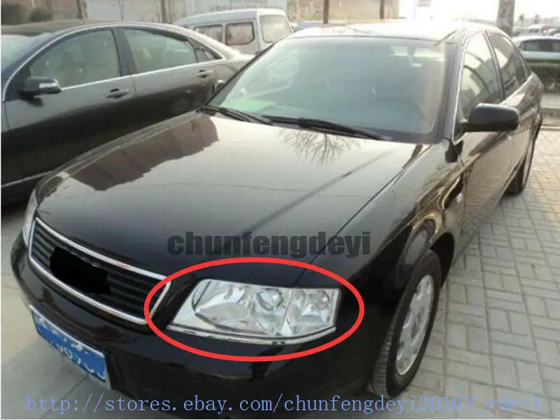 Для Audi A6 C5 1998-2002 левый и правый передний комплект крышка объектива для фар автомобильные аксессуары модификация автомобиля