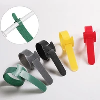 1pcs reusable black cable cord nylon strap hook loop ties tidy organiser tool hook and loop cable ties multiple colour dropship