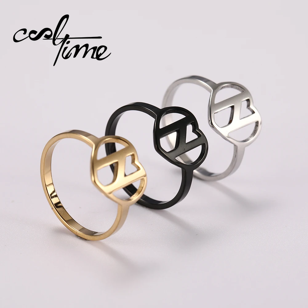 COOLTIME простые Стильные Руна кольца с буквами персонажа сохранять терпение и