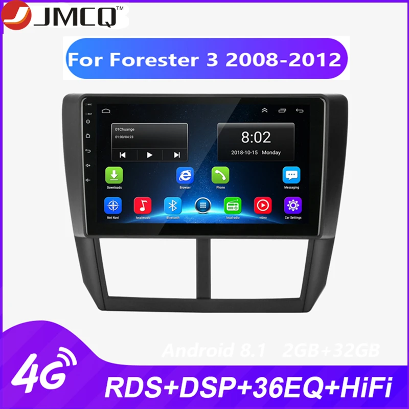 JMCQ Android автомобильное радио для Subaru Forester 3 2008 12 Мультимедиа Видео плеер 4G Интернет