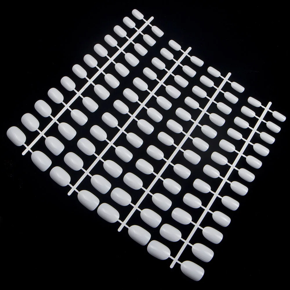 Оптовая продажа 10 комплектов круглые накладные ногти телесного цвета