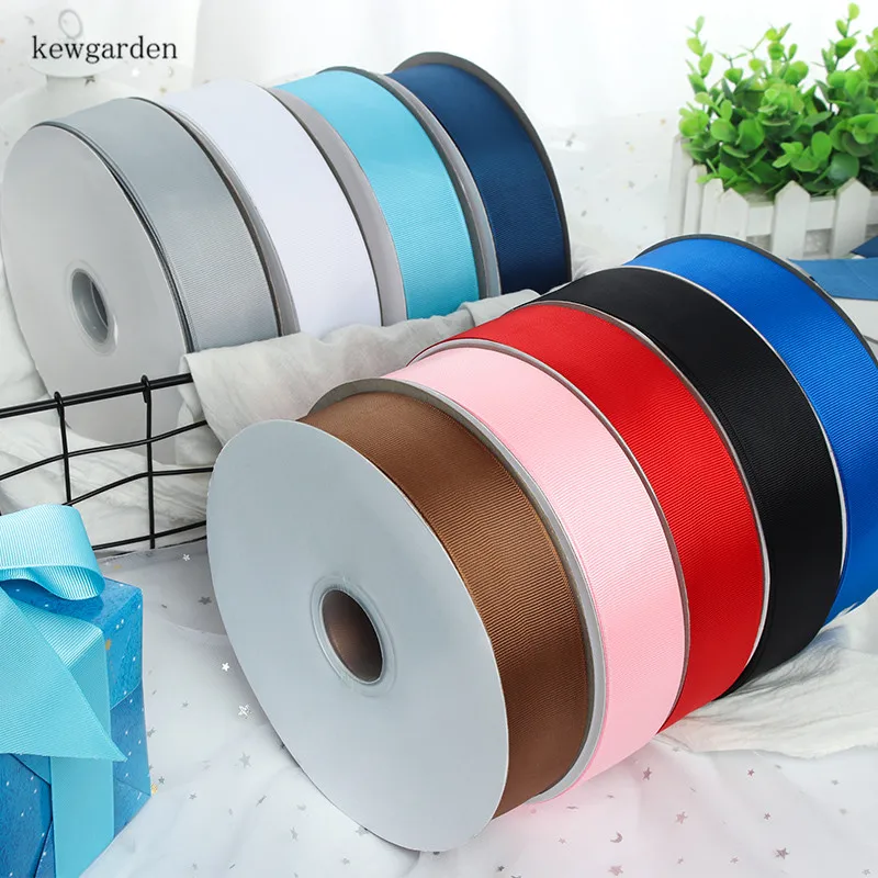Kewgarden тканевая лента для упаковки Grosgrain ленты 1," 38 мм DIY цветок волос бант в качестве аксессуара вручную изготовленная лента 100 ярдов