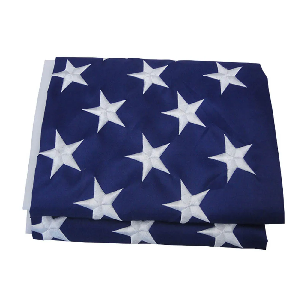 Нейлоновый американский флаг вышивка звезда шитье полосатый латунный 4x6 футов