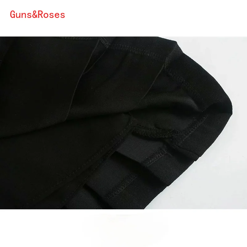 

Women Chic Fashion With Chain Pleated Bermuda Shorts Skirts Vintage High Waist Back Zipper Female Skirts Mujer