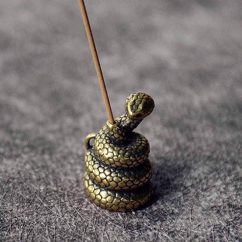 Миниатюрная Милая латунная статуя в форме змеи муравей украшение для стола