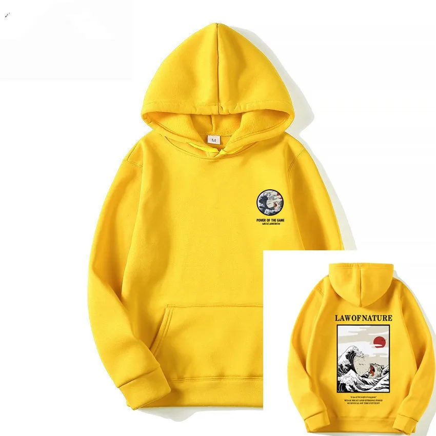 Японский забавный кот волна флисовая толстовка зимний стиль хип-хоп