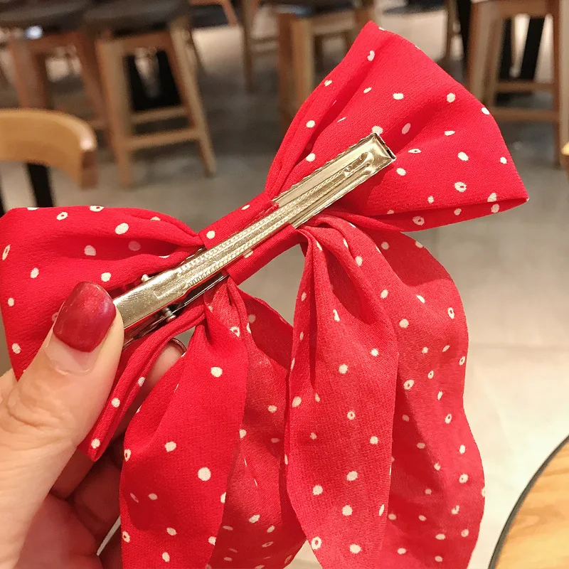 

1Pcs New Ribbon Bow With Clips Elegant Double Layer Bowknot Hairpins Hair Clip For Women Girls Hair Accessories
