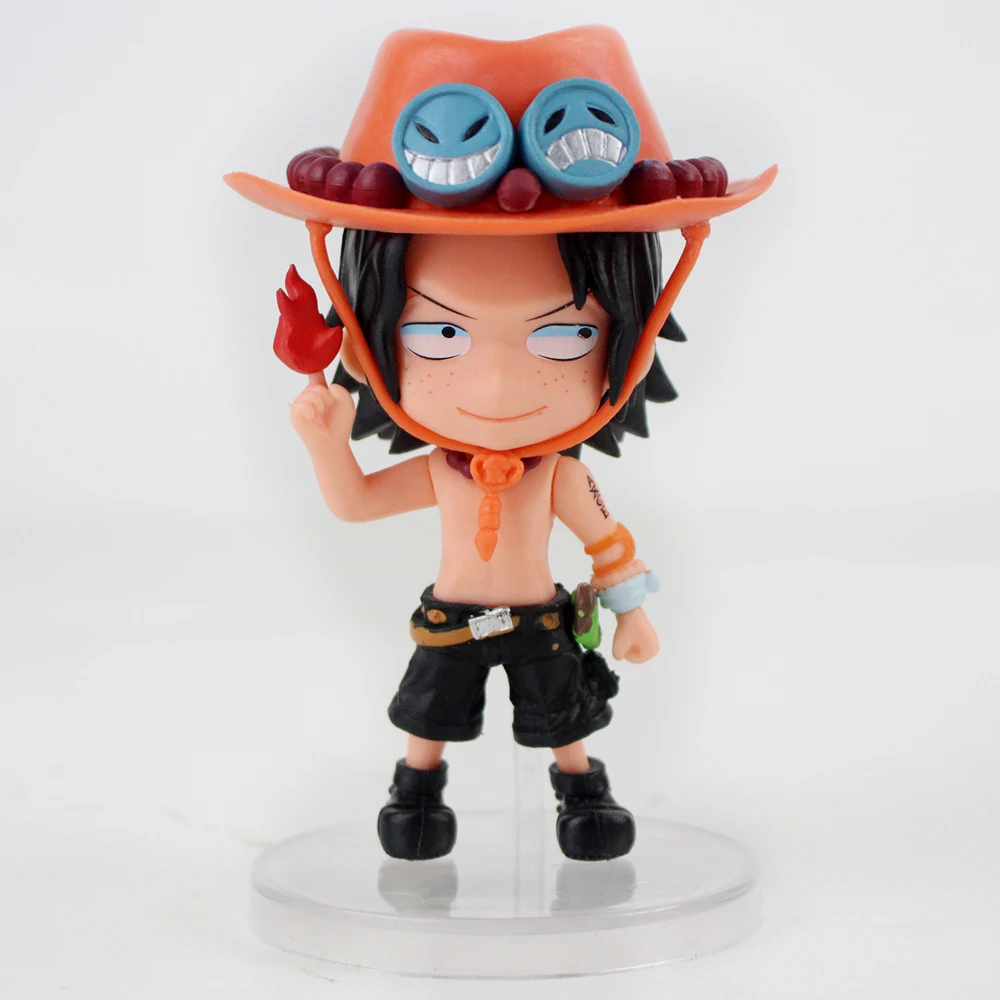 

3pcs/set One Piece Q Version Figure Toys Portgas D Ace PVC Decoration Model Cute Mini Dolls 3 styles