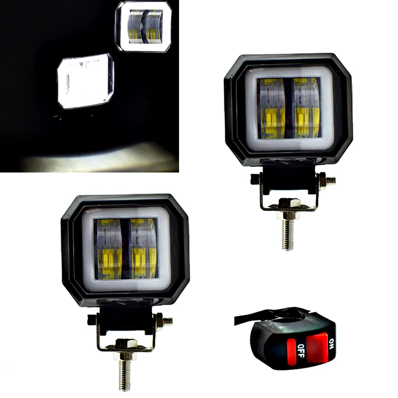 20 Вт Светодиодная рабочая лампа для мотоцикла Авто внедорожный автомобиль Лодка внедорожник ATV