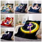 Одеяло Сейлор Мун, фланелевое одеяло, мягкое флисовое покрывало, s одеяло для спальни, дивана