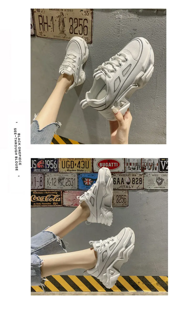 Fashion Brand Yellow Sneakers Women Shoes Female basket femme Dad Chunky Sneakers Designer Trainers Casual Shoes chaussures