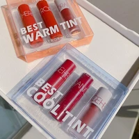 3pcs set mini style matte lip glaze daily white and cool color warm tint lip gloss set for girls women makeup