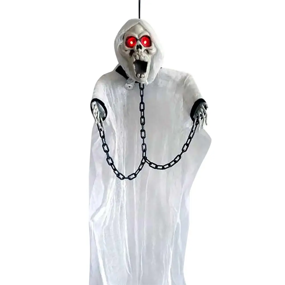 Мода 2019 Хэллоуин платье реквизит жуткий вид призрак ужас белый украшения на
