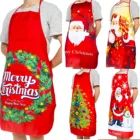 Регулируемый ремешок для кухни, фартуки для рождественской вечеринки с мультяшным принтом