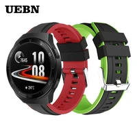 uebn 22mm silicone wristband strap for huawei watch gt 2e band gt 2 46mm replaceable accessories bracelet watchbands