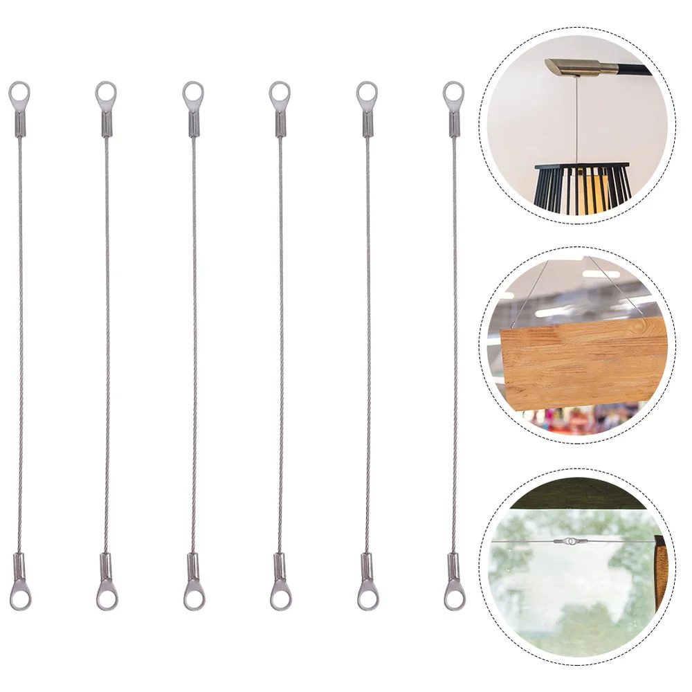 

6pcs Stainless Cabinet Restraint Cable Cupboard Hinge Flexible Braided Limiter