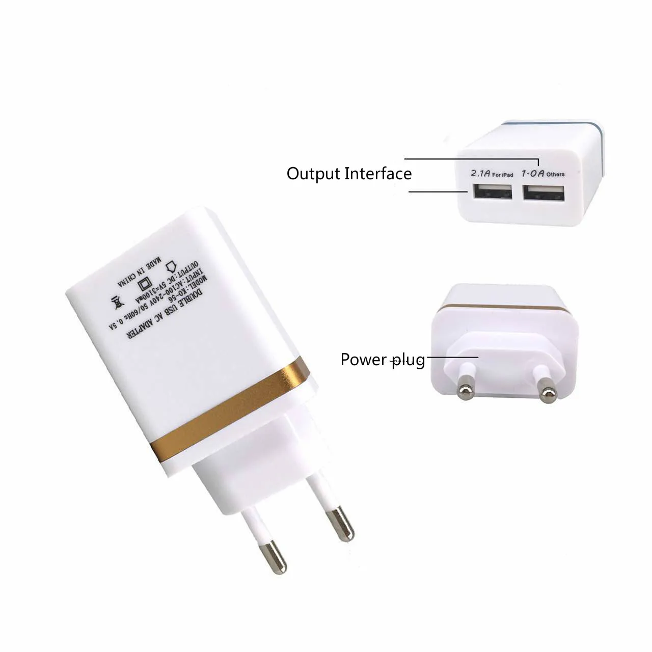 Лидер продаж зарядное устройство EU US Usb 2 порта светодиодный дисплей для iPhone Samsung