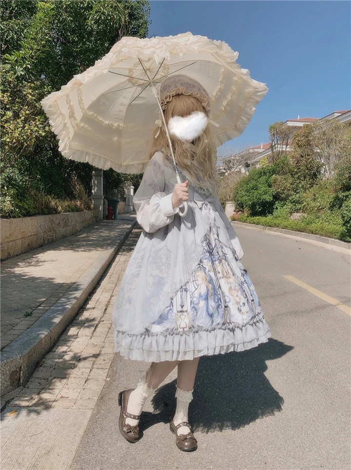 Винтажное платье принцессы с круглым воротником и высокой талией|Платья в стиле